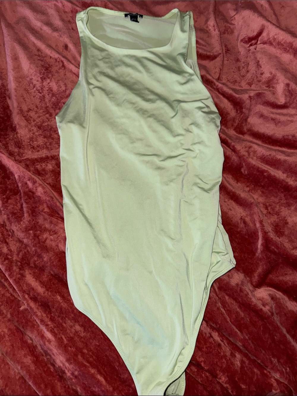 Express Mint Green Scoop Neck Tank Bodysuit